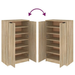 Berkfield Shoe Cabinet Sonoma Oak 59X35X100 Cm Engineered Wood - thumbnail 8
