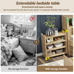 Double Multifunctional Bed With Drawers, Bookcase And Storage Cupboard - thumbnail 9