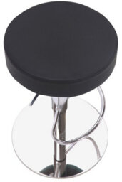 Lamboro Semplice Deluxe Breakfast Bar Stool, Chrome Footrest, Height Adjustable Swivel Gas Lift, Home Bar & Kitchen Barstool, Black - thumbnail 2