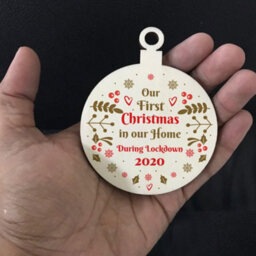 Red Ocean Our First Christmas In Our Home Lockdown Christmas Tree Decoration Couple Gift - thumbnail 5