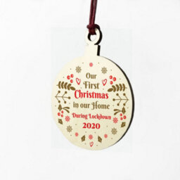 Red Ocean Our First Christmas In Our Home Lockdown Christmas Tree Decoration Couple Gift - thumbnail 6