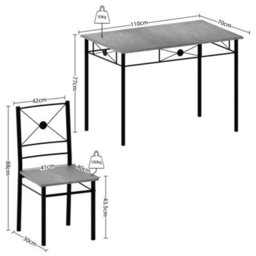 Lassic Vida Designs Roslyn 4 Seater Dining Set, Concrete Grey - thumbnail 3