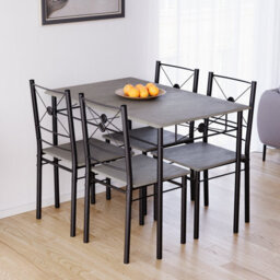 Lassic Vida Designs Roslyn 4 Seater Dining Set, Concrete Grey - thumbnail 5