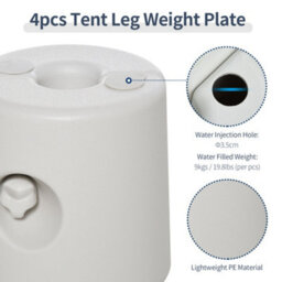 Outsunny Tent Weight Base 4Pcs Gazebo Foot Leg Anchor Weights Marquee White - thumbnail 5