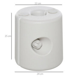 Outsunny Tent Weight Base 4Pcs Gazebo Foot Leg Anchor Weights Marquee White - thumbnail 3