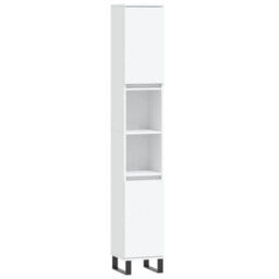 Berkfield 3 Piece Bathroom Furniture Set White Engineered Wood - thumbnail 5