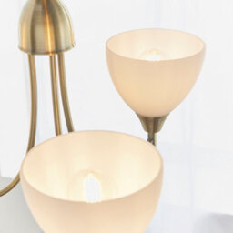 Anson Lighting Royal Antique Brass And Opal Glass 3 Light Ceiling Pendant - thumbnail 5