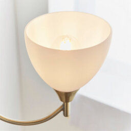 Anson Lighting Royal Antique Brass And Opal Glass 3 Light Ceiling Pendant - thumbnail 8