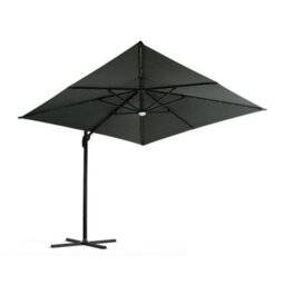 Breeins Dark Grey Garden Square Cantilever Parasol With Solar-Powered Led Lights - thumbnail 4