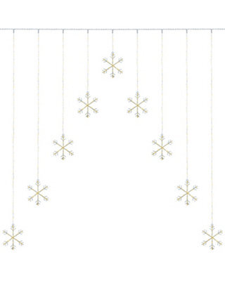 Werchristmas 1.2 M Snowflake Curtain String Lights, 336 Warm White Leds - image 1