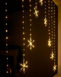 Werchristmas 1.2 M Snowflake Curtain String Lights, 336 Warm White Leds - thumbnail 3