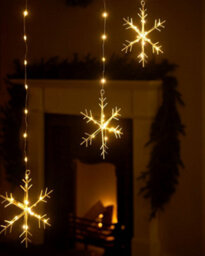 Werchristmas 1.2 M Snowflake Curtain String Lights, 336 Warm White Leds - thumbnail 5