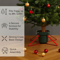 Neo Christmas Tree Stand For Real Trees Up To 8Ft Extra Large Heavy Duty Metal Base - thumbnail 3