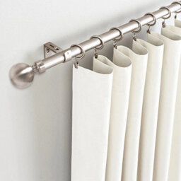 Bedlooms Brushed Silver Metal Curtain Pole 28 mm- Extendable Durable Rod 160-300 Cm Plain Ball Finish 60mm - thumbnail 7
