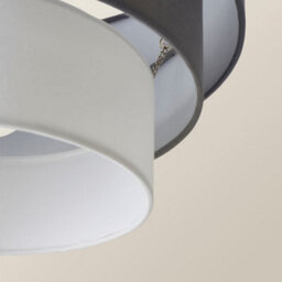 Valuelights Aztec 3 Tier Grey Fabric Ceiling Light Shade And Bulb (D)30Cm - thumbnail 6