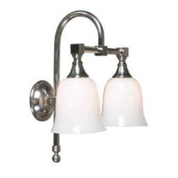 Luminosa Lighting Luminosa Classic 2 Light Bathroom Wall Light Satin Nickel Ip44