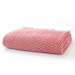 Ehc Cotton Handwoven Reversible Single Sofa Throw Arm Chair Cover 125 X 150 Cm - Red - thumbnail 3