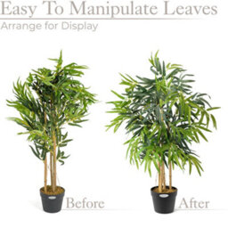 Christow Artificial Potted Bamboo Tree Topiary Decoration - 0.9M - thumbnail 6