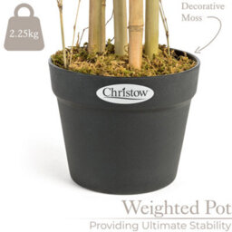 Christow Artificial Potted Bamboo Tree Topiary Decoration - 0.9M - thumbnail 5