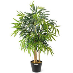 Christow Artificial Potted Bamboo Tree Topiary Decoration - 0.9M - thumbnail 1