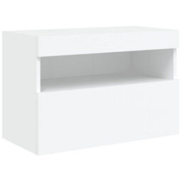 Vidaxl Tv Wall Cabinet With Led Lights White 60X30X40 Cm - thumbnail 3