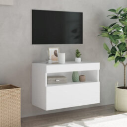 Vidaxl Tv Wall Cabinet With Led Lights White 60X30X40 Cm - thumbnail 5