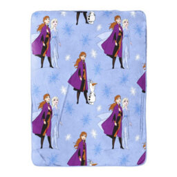 Disney Frozen Frozen Childrens/kids Plush Fleece Elsa & Anna Blanket Blue/purple (100Cm X 150Cm)
