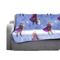 Disney Frozen Frozen Childrens/kids Plush Fleece Elsa & Anna Blanket Blue/purple (100Cm X 150Cm) - thumbnail 2