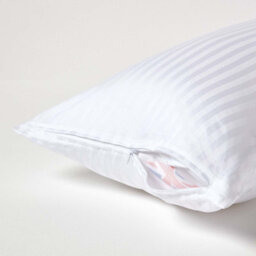 Homescapes White Continental Egyptian Cotton Pillowcase 330 Tc, 40 X 80 Cm - thumbnail 3