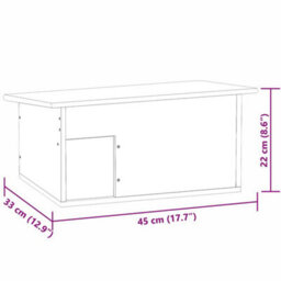 Vidaxl Hedgehog House 45X33X22 Cm Wood - thumbnail 3