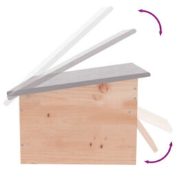 Vidaxl Hedgehog House 45X33X22 Cm Wood - thumbnail 7