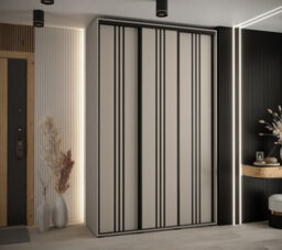Arte Stylish Dakota Vi Sliding Door Wardrobe - Spacious Storage With Three Doors, Hanging Rails, And Shelves H2350mm W1600mm D600mm - thumbnail 2