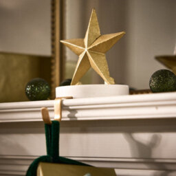 Dibor Marble And Gold Star Decorative Stocking Hook Fireplace Stocking Holder Christmas Stocking Holder - thumbnail 3