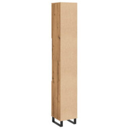 Berkfield Bathroom Cabinet Artisan Oak 30X30X190 Cm Engineered Wood - thumbnail 6