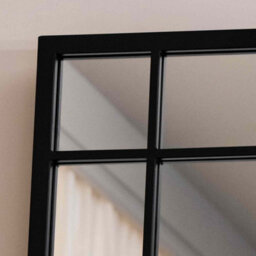 Jōbū Jobu Home - Aimi - Full Length Black Metal Rectangle Window Mirror - 180Cm X 105Cm - thumbnail 6