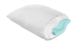 "Sleepworks Anti-Snore Pillow Contour Foam Core Support Hollowfibre Back Sleeper 48Cm X 74Cm (19"" X 29"")" - thumbnail 2