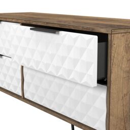 Anzio Matt Vintage Oak Effect 4 Drawer Bed Box (H)574mm (W)1130mm (D)395mm - thumbnail 5