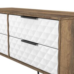 Anzio Matt Vintage Oak Effect 4 Drawer Bed Box (H)574mm (W)1130mm (D)395mm - thumbnail 4