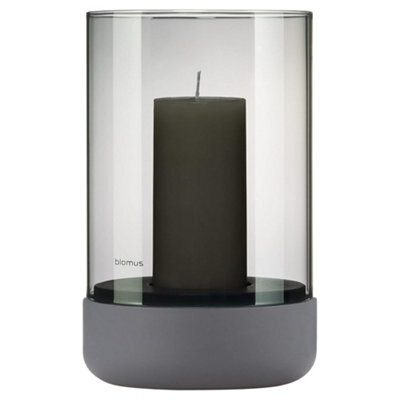 Blomus Calma Hurricane Lamp Medium - Steel Gray Smoke - image 1