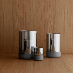 Blomus Calma Hurricane Lamp Medium - Steel Gray Smoke - thumbnail 2