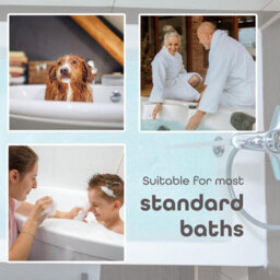 Divchi Shower Bath Mat Non Slip Anti Mould & Mildew With Strong Suction Cups Grip And Drain Holes Grey 40X100Cm - thumbnail 4