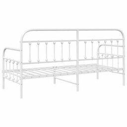 Berkfield Daybed Frame In White, 75X190 Cm, Made Of Steel - thumbnail 8