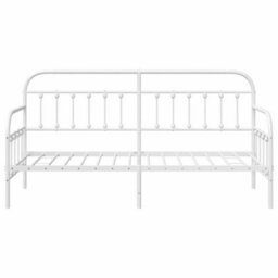 Berkfield Daybed Frame In White, 75X190 Cm, Made Of Steel - thumbnail 6