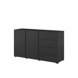 Arte Visby Sideboard Cabinet 138 Cm In Black - Bold Sideboard With Hidden Storage And Sleek Drawers - thumbnail 2