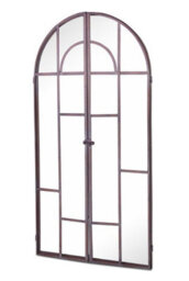 Mirroroutlet Kirkby Metal Arch Shaped Decorative Window Opening Garden Mirror 100Cm X 50Cm - thumbnail 2