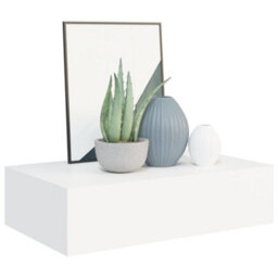 Berkfield Wall-Mounted Drawer Shelves 2 Pcs White 40X23.5X10 Cm Mdf - thumbnail 3