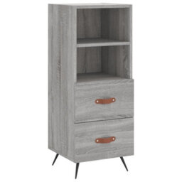 Berkfield Highboard Grey Sonoma 34.5X34X180 Cm Engineered Wood - thumbnail 5