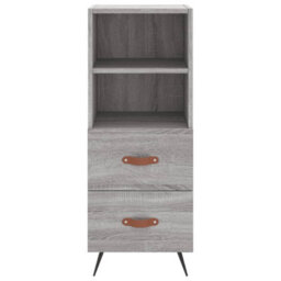 Berkfield Highboard Grey Sonoma 34.5X34X180 Cm Engineered Wood - thumbnail 6