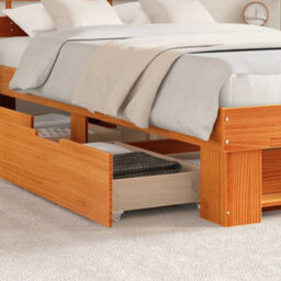 Berkfield Modern With Headboard Wax Brown 120 X 200 Cm Solid Pine Wood - thumbnail 5
