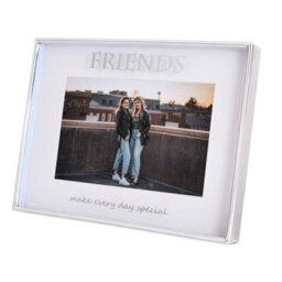 Happy Homewares Contemporary Silver Plated Friends 4X6 Picture Frame For Wall Or Table - thumbnail 2
